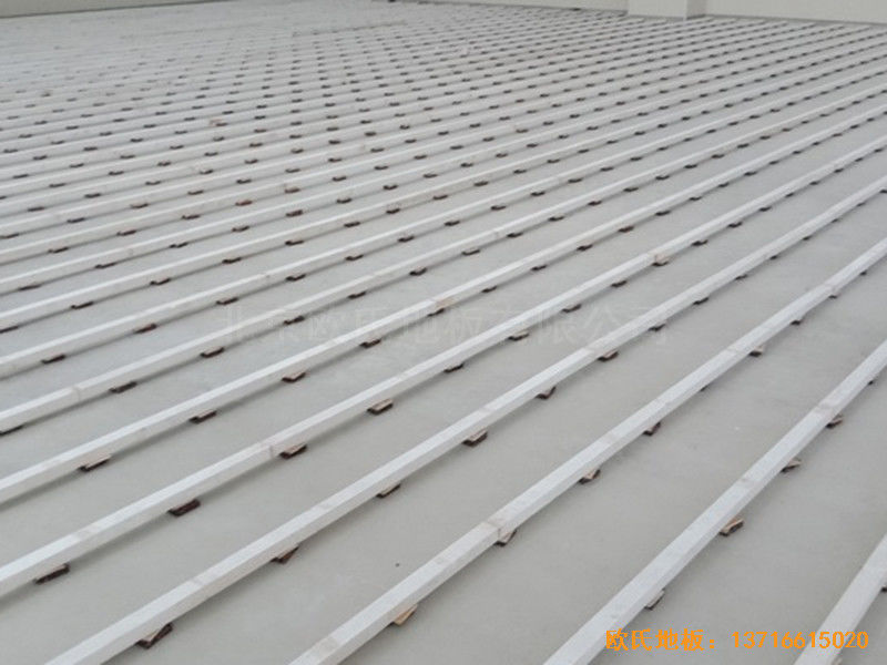 深圳北環中學運動館體育地板施工案例1