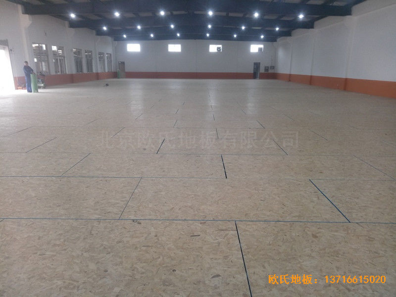 鹽城大豐區籃球館體育木地板鋪設案例1