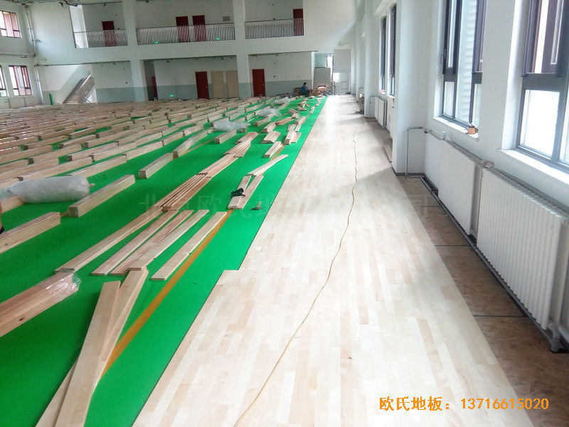 北京趙全營鎮(zhèn)天順小學體育館運動木地板鋪設案例3