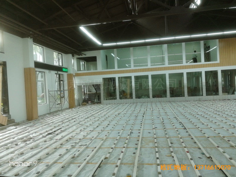 上海江楊南路485號攻守道場運動木地板安裝案例1